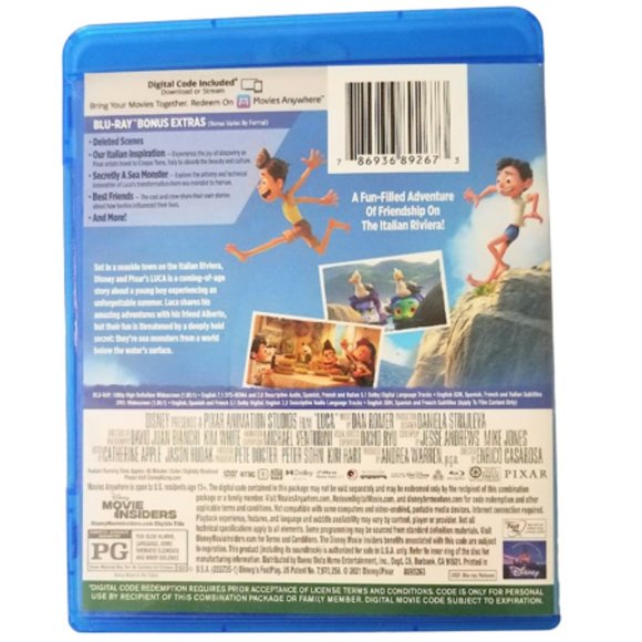 Disney Pixar LUCA - Blu-Ray + DVD Movie - Picture 4 of 4
